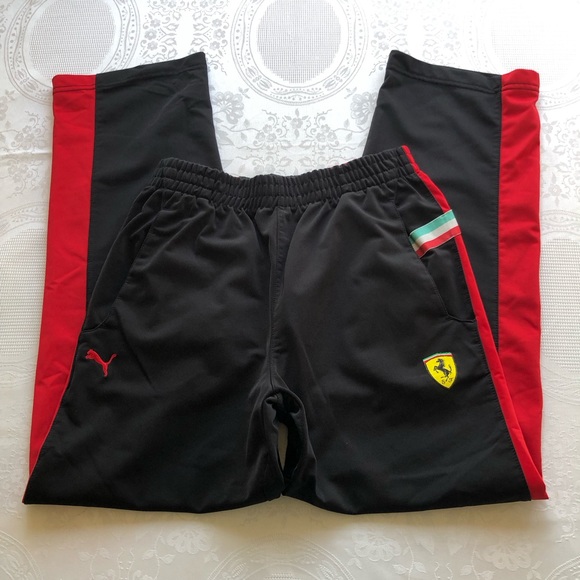 Ferrari Puma Boys Size M Black Sweatpants Joggers Activewear Pants Elastic Waist - Picture 12 of 15